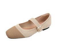 Flat Shoes Women Orthopedic Breathable Woven Mesh Cushioned Non Slip Base Comfortable Lightweight Foot Support Footwear for Daily Work