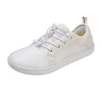 Flat Shoes Women's Men's Casual Shoes Mesh Trainers Comfortable Walking Shoes Non-Slip Sports Shoes Lightweight Running Shoes Work Shoes Breathable Outdoor Shoes Fitness Shoes Mesh Shoes Unisex, White