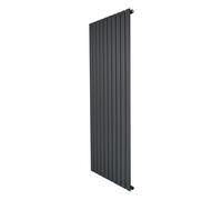 Flat Single Column Radiator 1600mm x 700mm Modern Designer Single Panel Central Heating Heater Matt Anthracite Grey Carbon Steel Vertical Kitchen Living Room Free Cleaning Brush Fixing Kit & Brackets