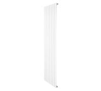 Flat Single Column Radiator 1800mm x 560mm Modern Designer Single Panel Central Heating Heater Matt White Carbon Steel Vertical Kitchen Living Room FREE Cleaning Brush Fixing Kit & Brackets