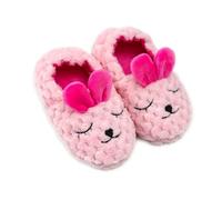 Flat Slippers Girls Girls Slippers Soft Rabbit Slippers for Toddlers Children Winter Warm Indoor Cosy Home Shoes Winter Slippers Women's Lambskin, pink, 7 UK Child