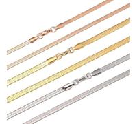 Flat snake chain snake necklace titanium steel clavicle necklace snake bone chain stainless steel blade chain piece chain