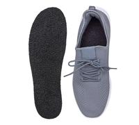 FLAT SOCKS No Show Socks, Sockless Shoe Liner, No Slipping, No Stinking, Washable Barefoot Shoe Insert for Men and Women, Poodle, Large