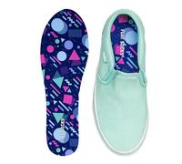 FLAT SOCKS No Show Socks, Sockless Shoe Liner, No Slipping, No Stinking, Washable Barefoot Shoe Insert for Men and Women, Memphis, Small