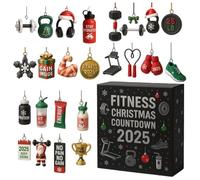 Flat Sports Christmas Tree Decorations - 26 x 18 cm 2D Acrylic | Christmas Ornaments for Gym, Yoga, Athletes | Festive Wall Decor for Home, Office