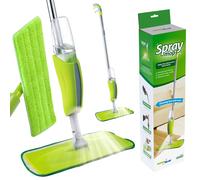 Flat Spray Mop Microfibre Pad Rotable Head 0.4L Efficient Cleaning Comfortable