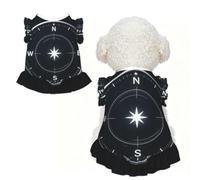 Flat Star Compass XL Pet Apparel for Small Dogs-Cute Summer Outfit for Puppy, Soft Breathable Pet Clothes for Cat