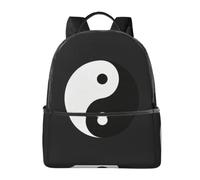 Flat Tao Symbol Backpack-Lightweight Travel Daypack with Laptop Sleeve