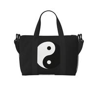 Flat Tao Symbol Travel Duffle Bag-Lightweight Carry On Weekender for Men Women, Waterproof Overnight Bag for Gym Weekend Trips