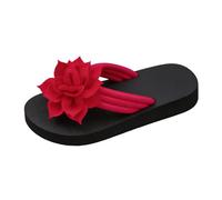 Flat Thong Sandals With Floral Design Summer Casual Beach Slide Sandals For Outdoor Relaxation Unfussy Comfort for Sunny Days