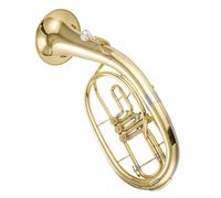 Flat Three-key Tenor Tuba In B Flat Brass Lacquer Gold Euphonium Instrument With Case And Accessories Euphonium Kit