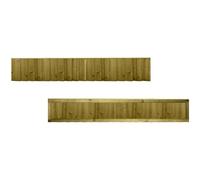 Flat Top Feather Edge Fence Panel, 6ft x 1ft Fully Framed Wooden Topper Extension | Heavy Duty Treated Closeboard Fencing, Ideal for Any Garden Perimeter (Wide: 182cm x High: 30cm)
