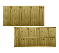 Flat Top Feather Edge Fence Panel, 6ft x 3ft Fully Framed Wooden Topper Extension | Heavy Duty Treated Closeboard Fencing, Ideal for Any Garden Perimeter (Wide: 182cm x High: 90cm)