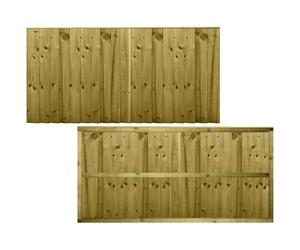 Flat Top Feather Edge Fence Panel, 6ft x 3ft Fully Framed Wooden Topper Extension | Heavy Duty Treated Closeboard Fencing, Ideal for Any Garden Perimeter (Wide: 182cm x High: 90cm)