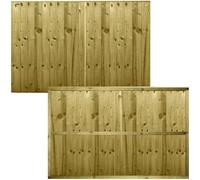 Flat Top Feather Edge Fence Panel, 6ft x 4ft Fully Framed Wooden Topper Extension | Heavy Duty Treated Closeboard Fencing, Ideal for Any Garden Perimeter (Wide: 182cm x High: 120cm)
