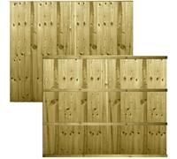 Flat Top Feather Edge Fence Panel, 6ft x 5ft Semi-Braced Wooden Topper Extension | Heavy Duty Treated Closeboard Fencing, Ideal for Any Garden Perimeter (Wide: 182cm x High: 150cm)
