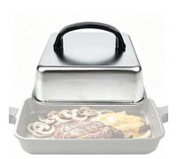 Flat Top Griddle Cover | Melting Dome with Handle | Splash Proof Dome | Locking In Juices For Tender, Place This Basting Dome Over Your Griddle To Melt Cheese, Grease Splatter Blocking Cover