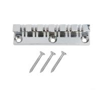 Flat Top Guitar Stopbar Tailpiece In Chrome For Six Seven And Twelve Strings Silver Metal With Screws For Secure Fitting(12 String)