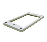 Flat top guitar white humbucker pickup ring 3mm - 5mm wedge including screws