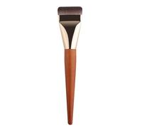 Flat Top Makeup Brush | Professional Face Tool With Wooden Handle | Contour Brush For Blending, Buffing Liquid, Cream, Powder Foundation | Soft Dense Bristles For Smooth Application