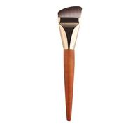 Flat Top Makeup Brush- Wooden Handle Foundation Brushes, Easy To Use Makeup Brush For Liquid Foundation, Professional Contour Brushes | Face Make Up Tool For Liquid, Cream, Buffing, Stippling