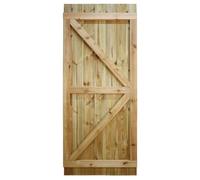 Flat Top Wooden Garden Gate, 6ft x 2.5ft T&G Fully Framed Timber Side Door