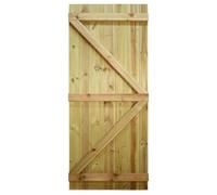Flat Top Wooden Garden Gate, 6ft x 2.5ft T&G Semi-Braced Timber Side Door