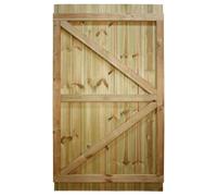 Flat Top Wooden Garden Gate, 6ft x 3.5ft T&G Fully Framed Timber Side Door