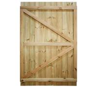 Flat Top Wooden Garden Gate, 6ft x 4ft T&G Fully Framed Timber Side Door