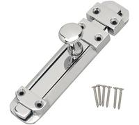 Flat Tower Bolt - Door Bolts in Satin Chrome Plating Finish & Dimensions 150mm x 38mm x 30mm
