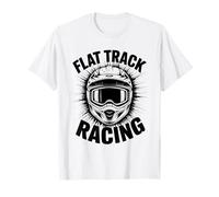 Flat Track Motorcycle Racing American Flag Speedway Dirt T-Shirt