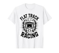 Flat Track Motorcycle Racing American Flag Speedway Dirt T-Shirt