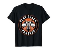Flat Track Motorcycle Racing American Retro Speedway Dirt Value Graphic T-Shirt, Men, Black, S