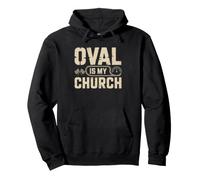 Flat Track Motorcycle Silhouette Sunset Oval Vintage Graphic Pullover Hoodie