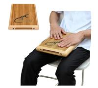 Flat Travel Cajon Drum with Bag, Lightweight Compact Cajon with Guitar Strings, Slim Design (1.8" x 9.3" x 11.4", 1.5 lbs, Zebra Wood and Birch Body)