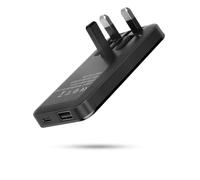 Flat USB-C Charger Wall Block, 13mm Ultra-Slim Multi Port UK Power Plug, Type C Fast-Charging for iPhone 16/15/14 Pro Max, Samsung Galaxy Mobile Phones, Dual-Port Outlet Travel Adapter, 20W