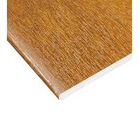 Flat Utility Cover Board Reveal Liner and Soffit (2.5m) - 300mm, Golden Oak