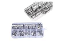 Flat Washer 180pcs 304Stainless Steel Flat Washer Plain Washer Flat Gasket Rings Assortment Kit for Sump Plugs