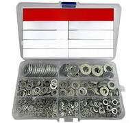 Flat Washer Assortment Kit, 495PCS 304 Stainless Steel Metal Hardware Washers Set, M5 M6 M8 M10 Sizes for Mechanical Assembly Repair