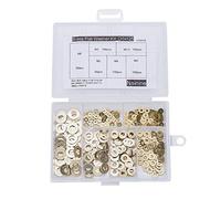 Flat Washer Brass Flat Washer Assortment Set with Box- M2 M2.5 M3 M4 M5 M6 6 Sizes (500 PCS)