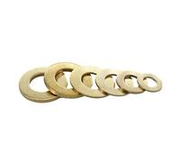 Flat washer M2 M3 M4 M5 M6 M8 M10 M12 M14 M16 M18 M20 Brass Flat Washer Solid Seal Gasket Shim Copper Metal Meson Pad Spacers(M3x6x0.5(300Pcs))