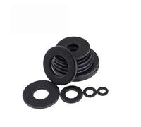 Flat Washers 5/50pcs M2 M2.5 M3 M4 M5 M6 M8 M10 M12 M14 M16 M20 M22 M24 Black Flat Washer Plain Gasket Pad(25pcs M4)