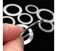 Flat Washers,Metal Washers,304 Stainless Steel Super Ultra Thin Flat Washer Ultrathin Shim Plain Gasket, M9 M10 M12 M13 M14 M15 M16 M17 M20 M25 M30 M40, 10pcs。(Thick 0.1mm,M12x16mm (ID x OD))