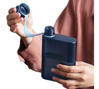 Flat Water Bottle - 400ml Flat Water Bottle Travel Flask | Portable Travel Mug | BPA Free A5 Sports Camping Gym Fitness Outdoor Hydration Bottles Lightweight Leak Proof Fit In Any Bag Adventure Hiking