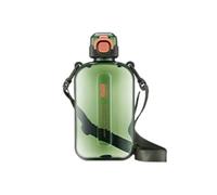 Flat Water Bottles - 750ml Leakproof Fitness Hydration Bottle with Strap, Reusable Reusable Container | Outdoor Running Travel Gym Drink Gear Bpafree Sturdy Lightweight El