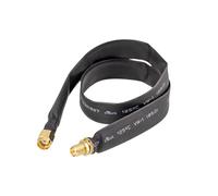 Flat Window/Door Pass Through RF Coaxial Cable Feed Thru RP-SMA Male TO Female Extension For Helium Miner Antenna(16inch 40CM)