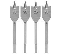 Flat Wood Drill Bits Set 4Pcs High Carbon Steel Woodworking Drilling Tools DIY Hole Opener Replacement for Furniture Making Cabinet Repair 25mm 1 Inch