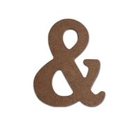 Flat Wooden Letters Small MDF Letters for Crafts Personalised Names Decoration Signs Room Name (Small 8cm High x 4mm Thick) Ready to Decorate (Symbol &)
