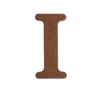 Flat Wooden Letters Small MDF Letters for Crafts Personalised Names Decoration Signs Room Name (Small 8cm High x 4mm Thick) Ready to Decorate (Letter I)