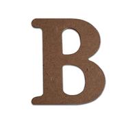 Flat Wooden Letters Small MDF Letters for Crafts Personalised Names Decoration Signs Room Name (Small 8cm High x 4mm Thick) Ready to Decorate (Letter B)